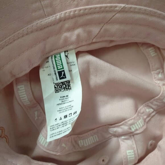 Puma Bucket Hat Women's One Size Light Pink Logo Outdoor Activewear Athleisure - Picture 5 of 5